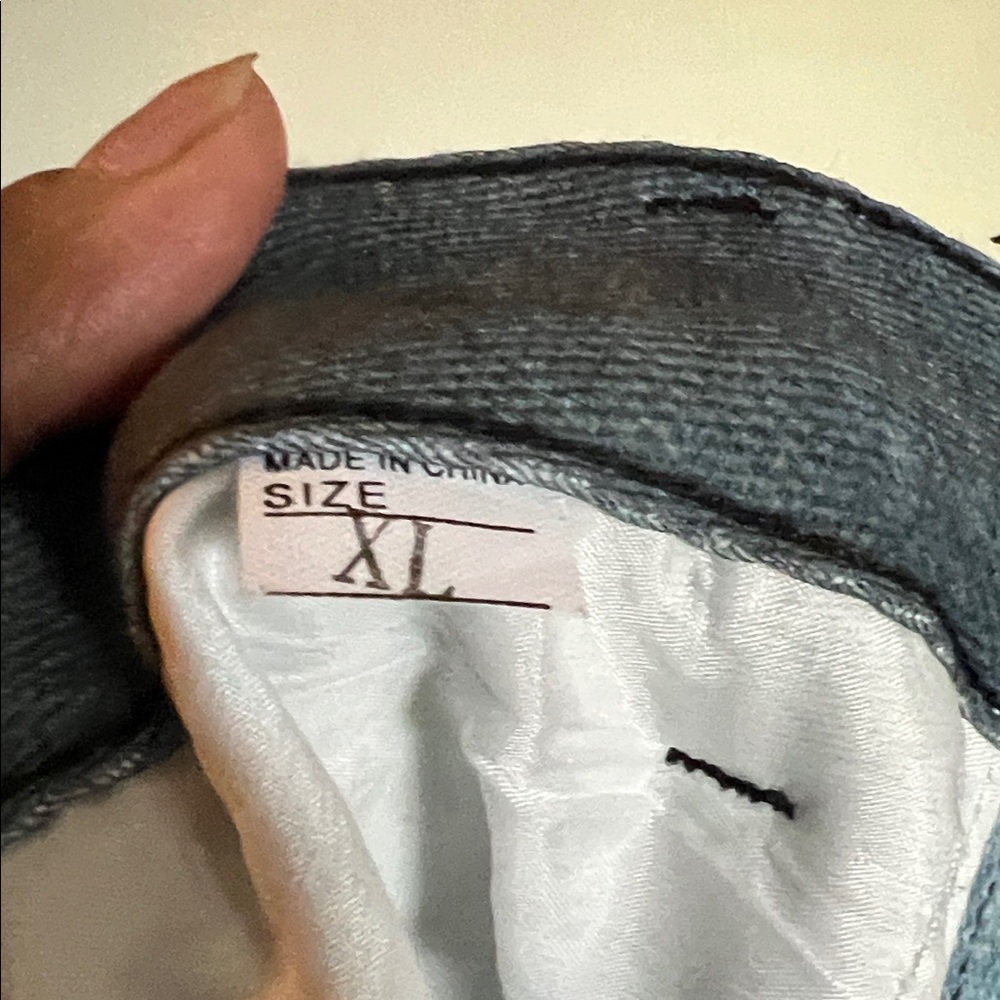 Women’s Blue Patchwork Jeans - Picture 13 of 13